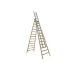 Escalera extensible | de Madera de 4 a 8 mts.