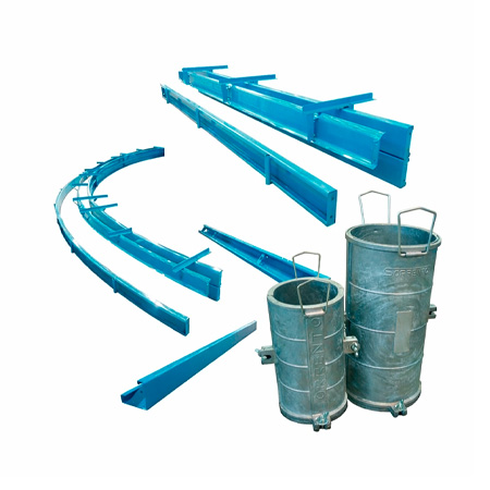 Moldes para cordón de hormigón y probeta